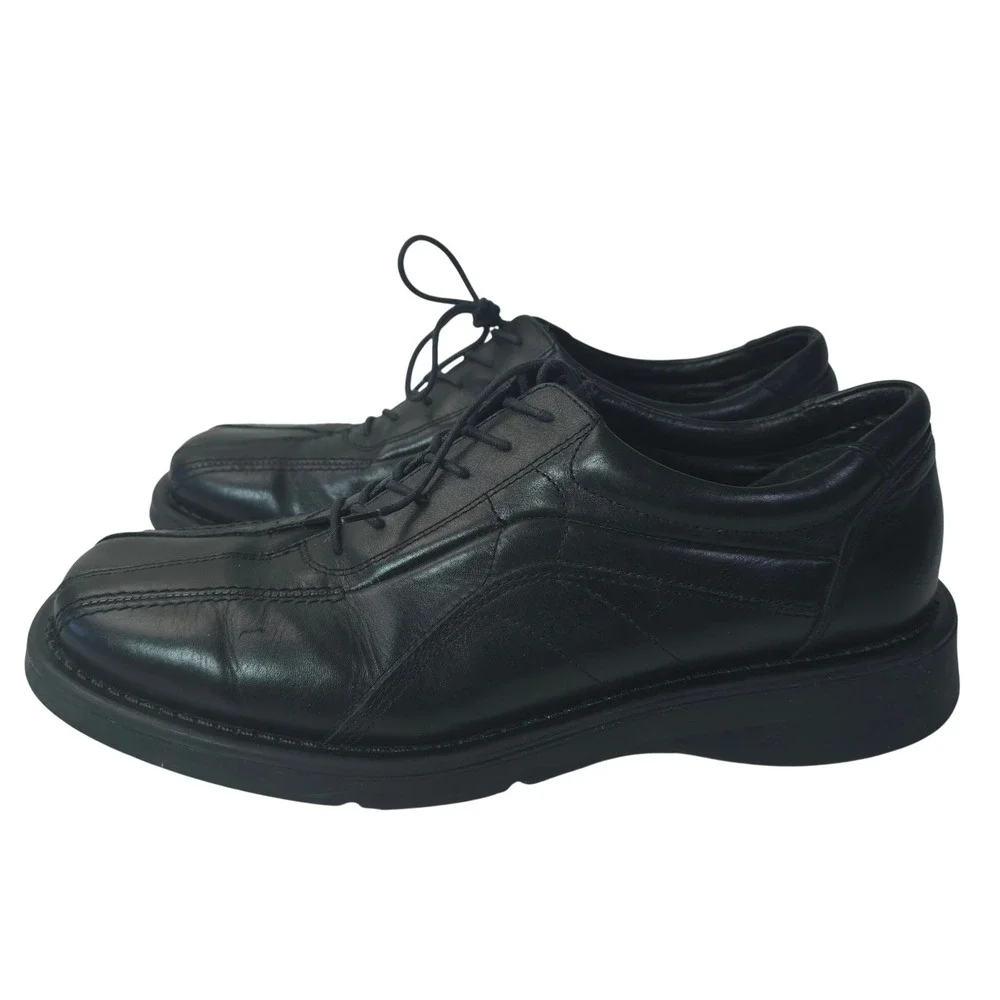 Venturini‎ Italy Black Leather Oxford Shoes Mens 11 M Lace Up Comfort Dress